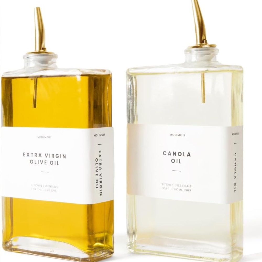 NEW Glass Bottle Set 2 bottles with pumps, olive oil, coffee bar, syrup, soap